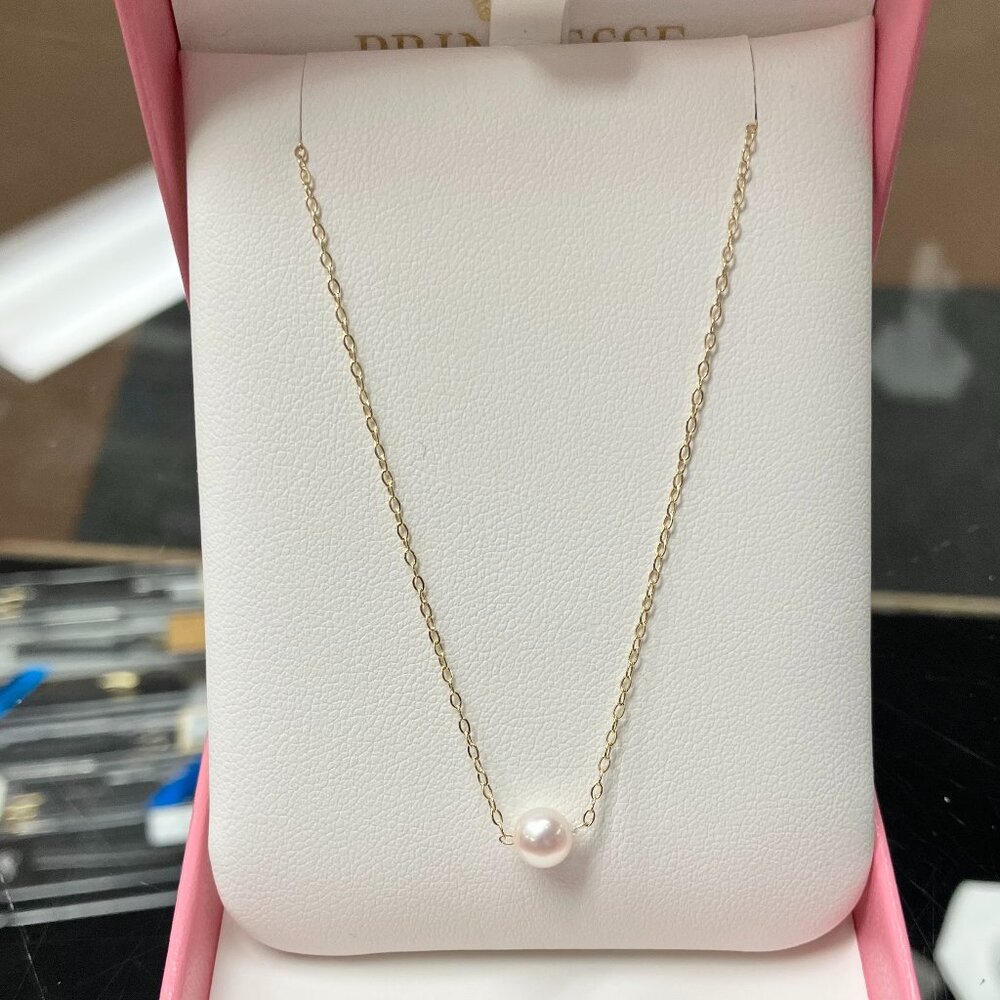 Princess Add A Pearl Starter Gold  Necklace